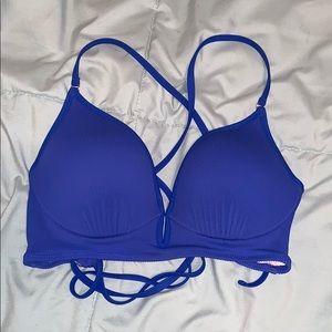 Blue push up bikini